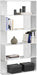 Bücherregal 159x80x24cm Standregal mit 5 Ablageflächen Regal Weiß