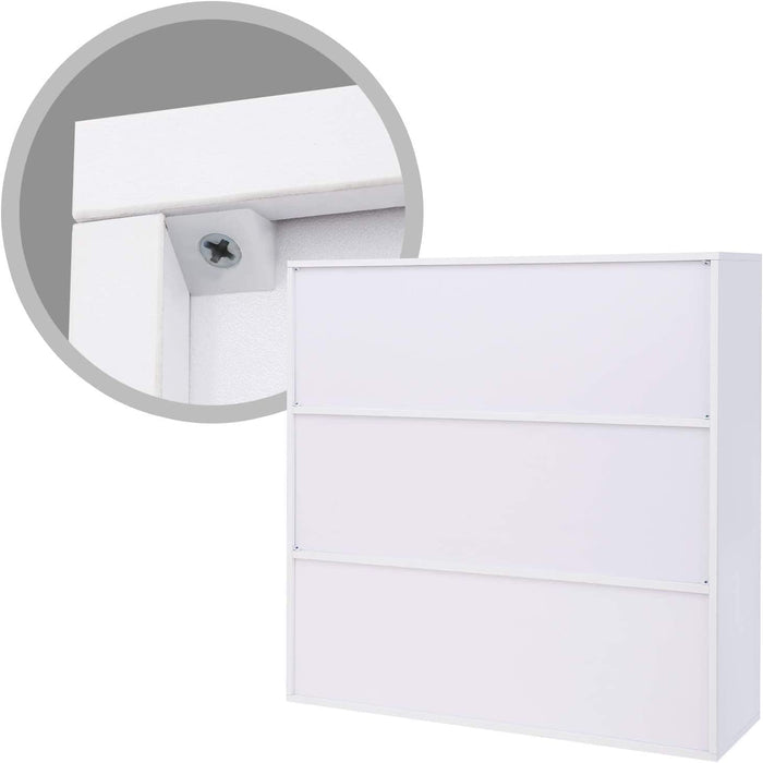 Bücherregal, Bücherschrank, Regal, mit Türen, DVD-Regal, Aufbewahrungsregal, Standregal, für Wohnzimmer, Schlafzimmer, Kinderzimmer, Büro, weiß