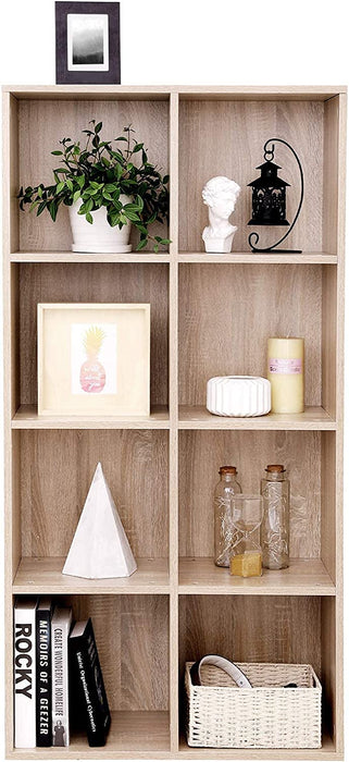 Bücherregal, Bücherschrank, mit 8 Fächern, Standregal, Büroregal, freistehend, als Dekoration, für Büro, Wohnzimmer, Schlafzimmer, Kinderzimmer