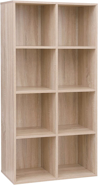 Bücherregal, Bücherschrank, mit 8 Fächern, Standregal, Büroregal, freistehend, als Dekoration, für Büro, Wohnzimmer, Schlafzimmer, Kinderzimmer