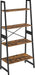Bücherregal, Leiterregal, Standregal mit 4 Ebenen, Gestell aus Bambus, einfache Montage, für Wohnzimmer, Schlafzimmer, Küche, vintagebraun-schwarz