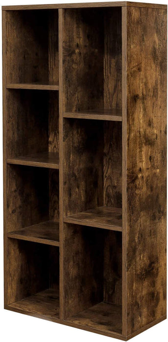 Bücherregal, Regal, Kinderregal, Standregal, Büroregal, mit 7 Fächern, offen, für Wohnzimmer, Arbeitszimmer, Kinderzimmer, Büro, als Raumteiler