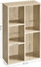 Bücherregal, Regal, Standregal, mit 5 Fächern, für Wohnzimmer, Arbeitszimmer, Kinderzimmer, Büro, als Raumteiler, 24 x 50 x 80 cm, eichefarben