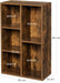 Bücherregal, Regal, Standregal, mit 5 Fächern, für Wohnzimmer, Arbeitszimmer, Kinderzimmer, Büro, als Raumteiler, 24 x 50 x 80 cm, vintagebraun