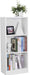 Bücherregal, Regal mit 3 Fächern, Standregal, mit höhenverstellbaren Ablagen, für Wohnzimmer, Kinderzimmer, Büro, 24 x 40 x 93 cm, weiß