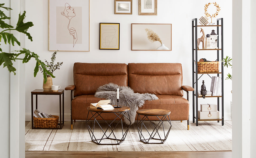 Bücherregal, Standregal, Aufbewahrungsregal mit 5 Ebenen, Industrie-Design für Wohnzimmer, Büro, Arbeitszimmer und Flur, Stahlgestell, Holzspanplatten