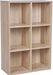 Bücherregal mit 6 Fächern, Holzregal, Würfelregal, Aufbewahrungsregal, 65,5 x 97,5 x 30 cm, Eichen-Optik