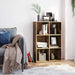 Bücherschrank, Bücherregal, mit 6 Fächern, Büroregal, Würfelregal, Standregal, für Wohnzimmer, Schlafzimmer, Büro, Kinderzimmer, vintagebraun