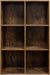 Bücherschrank, Bücherregal, mit 6 Fächern, Büroregal, Würfelregal, Standregal, für Wohnzimmer, Schlafzimmer, Büro, Kinderzimmer, vintagebraun