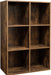 Bücherschrank, Bücherregal, mit 6 Fächern, Büroregal, Würfelregal, Standregal, für Wohnzimmer, Schlafzimmer, Büro, Kinderzimmer, vintagebraun