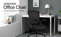  Bürostuhl mit hochklappbaren Armlehnen, Ergonomischer Schreibtischstuhl, Drehstuhl Chefsessel Netz Stuhl Schwarz