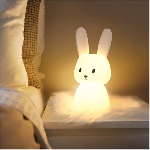 Bunny Nachtlicht Baby mit 7 Lichtwechsel |Tap Control |USB-Aufladung und Timing Funktion Nachttischlampe Kinderzimmer Deko Halloween-Geschenke