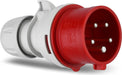 CEE-Stecker, 400V, 5-polig, 3Ph+N+PE, wasserdicht IP44, rot, 100 x 50 x 50 cm