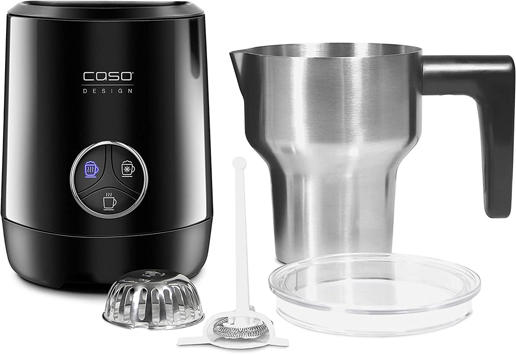 Caso Crema Latte & Choco – Milchaufschäumer mit Induktion und Edelstahlbehälter, Choco- Funktion für heiße Trinkschokolade, Milchschaum (kalt & heiß)