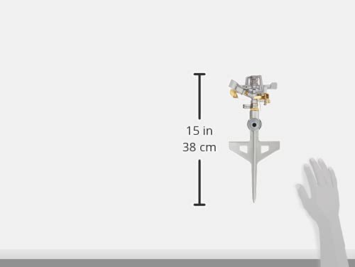 Pulsationssprenger, Rasensprenger, Impulsprenger LUX zur Bewässerung Flächen bis 530 m², massiv aus Metall, Kreisregner 360°, 52-160