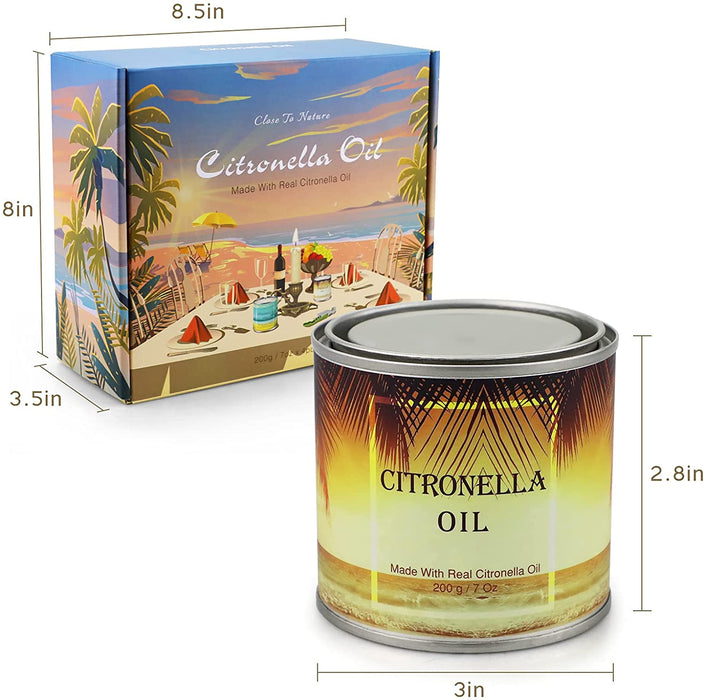 Citronella Kerze, 4x 200g Outdoor Kerze, Brenndauer ca.45 Std., Zitronengras Natürliche Sojawachs Kerze, Citronella Kerze Outdoor 
