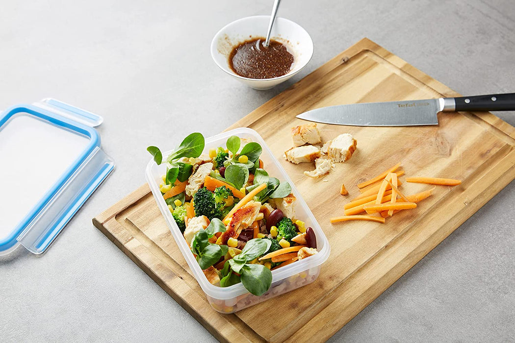 Clip & Close Frischhaltedosen-Set 3-teilig | 3x0,55 L | stapelbar | mikrowellenfest | -40 bis +100 Grad | Kunststoff | 100% dicht | Frische-Dichtung 