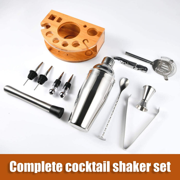 Cocktail Shaker Set,Esmula 750ML 12 Teiliges Edelstahl Barkeeper Kit Professionelles Martini Mixing Bartending Kit Kombination, Home Stylish Bar Tool