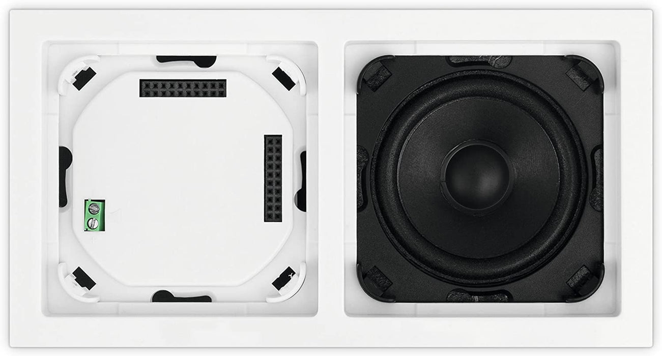 DAB+ Unterputzradio zur Anbringung in jeder Doppel Unterputzdose (DAB, UKW, Bluetooth-Empfang, dimmbares LCD-Display, Wecker, Sleeptimer