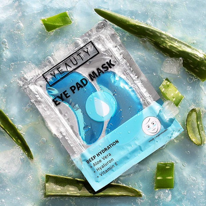 DEEP HYDRATION EYE PAD MASK, feuchtigkeitsspendende Augenpads mit Aloe Vera, Hyaluron und Vitamin E gegen trockene und spröde Haut, für eine optimal durchfeuchtete Augenpartie, 1x 2 Stück