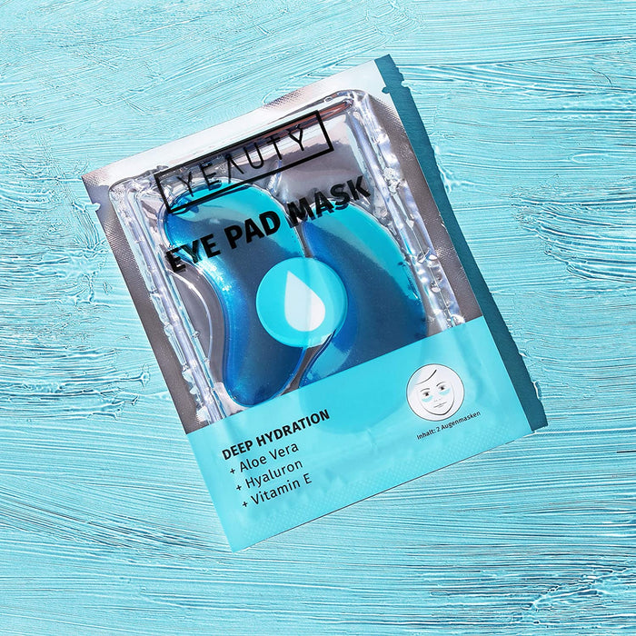DEEP HYDRATION EYE PAD MASK, feuchtigkeitsspendende Augenpads mit Aloe Vera, Hyaluron und Vitamin E gegen trockene und spröde Haut, für eine optimal durchfeuchtete Augenpartie, 1x 2 Stück