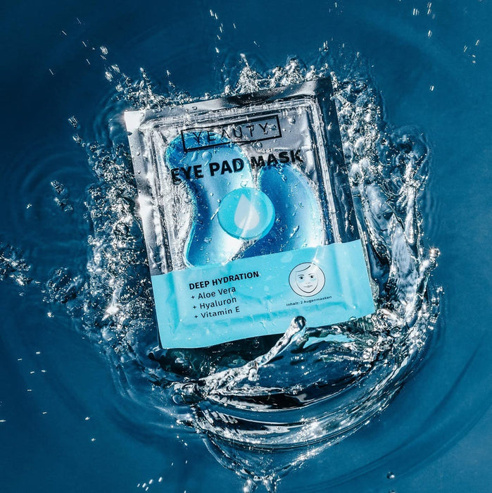 DEEP HYDRATION EYE PAD MASK, feuchtigkeitsspendende Augenpads mit Aloe Vera, Hyaluron und Vitamin E gegen trockene und spröde Haut, für eine optimal durchfeuchtete Augenpartie, 1x 2 Stück