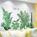 DIY Tropische Pflanzen Wandtattoo Wandaufkleber, Grüne Pflanze Blätter Schildkrötenblatt Wandsticker Wanddeko für Wohnzimmer Schlafzimmer Flur 