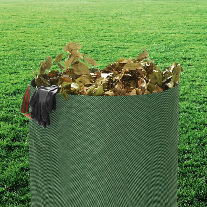 3er Set Gartensack, 272L Gartenabfallsack aus robustem Wasserdichtes Polypropylen-Gewebe (PP) - Selbststehend und Faltbar Laubsäcke