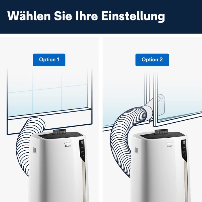 De'Longhi Pinguino PAC EL98 ECO Silent, Mobile Klimaanlage mit EcoRealFeel-Technologie für Räume bis zu 100 m³