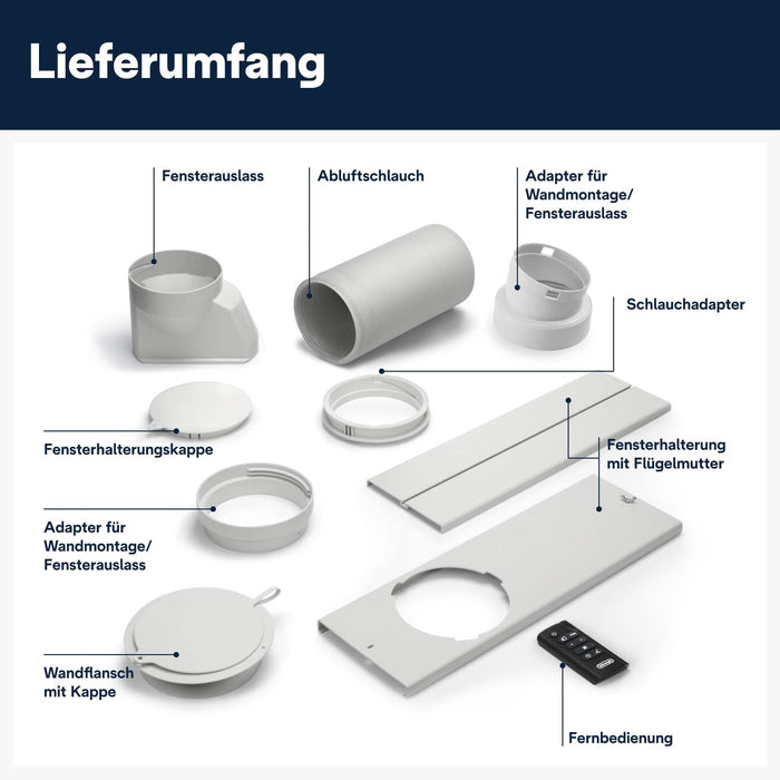 De'Longhi Pinguino PAC EL98 ECO Silent, Mobile Klimaanlage mit EcoRealFeel-Technologie für Räume bis zu 100 m³