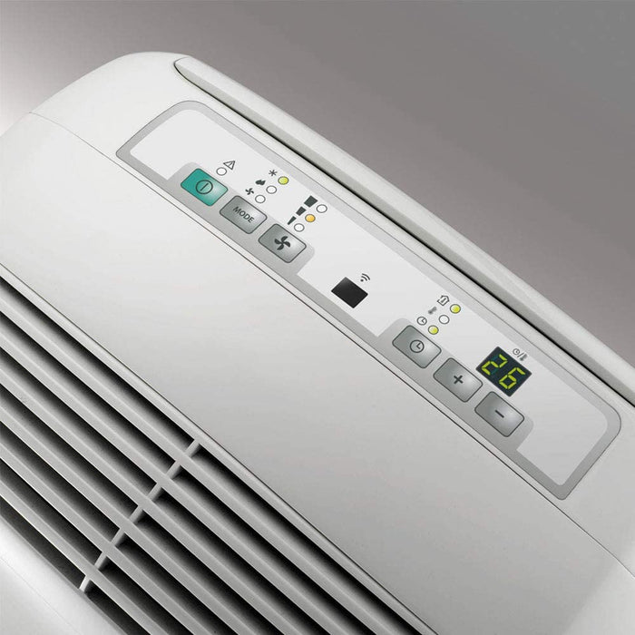 De'Longhi Pinguino PAC N82, Mobile Klimaanlage für Räume bis zu 80 m³, 9.400 BTU/h, 2,4 kW, 63 dB, Entfeuchtungsfunktion, Energieeffizienzklasse A, 12h-Timer, Weiß