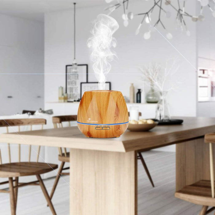 Diffuser Luftbefeuchter 550ML Aroma Diffuser Cool Mist Humidifier mit Fernbedienung 7 Farben LED Auto-Abschaltung Funktion Perfekt für SPA Massage 