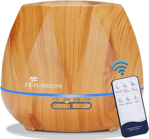 Diffuser Luftbefeuchter 550ML Aroma Diffuser Cool Mist Humidifier mit Fernbedienung 7 Farben LED Auto-Abschaltung Funktion Perfekt für SPA Massage 