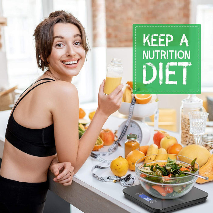 Digitale Küchenwaage 15kg 33lb Digitalwaage Digital Küchenwaagen Elektronische Waage Küche Haushaltswaage Hochpräzise Lebensmittelwaage 