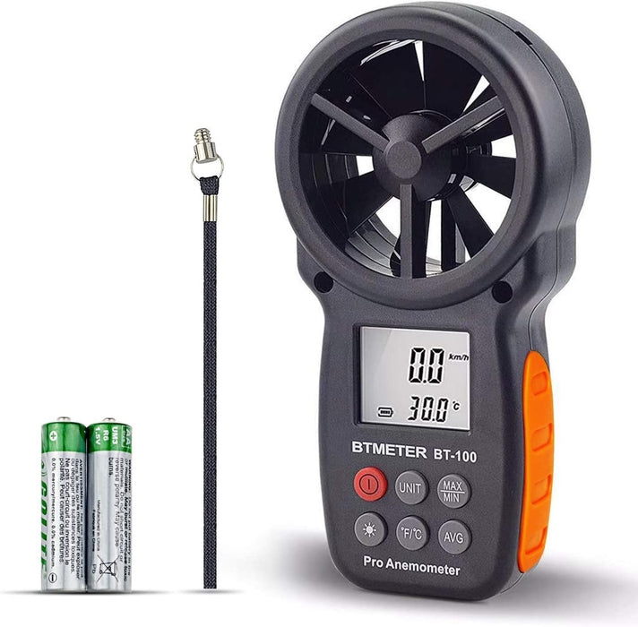 Digitaler Anemometer Handheld Windmesser Wind Speed Meter Gauge,Präzise Messung der Windgeschwindigkeit (CFM) mit MAX/MIN/AVG