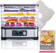Dörrautomat Edelstahl，Bellelife Dörrgerät mit Temperaturregler, Dörrapparat mit 6 Einlegefächer, 400W, 35-70°C, 24h-Timer,Dehydrator, Lebensmittel 