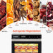Dörrautomat edelstahl, Food Dehydrator mit 50 Rezepte, inkl. 6 Edelstahl-Dörrtabletts, 3 Dörrgitter, 3 Dörrmatte, große Fläche 0,6 m²