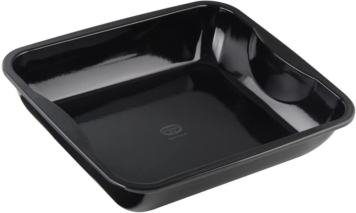 Dr. Oetker Maxi Bräter Emaille, Familien-Bratform für Braten, Hähnchen und Gemüse mit Quarz-Emaille-Beschichtung, Menge 1 Stück, 40 x 34 cm