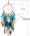 Dreamcatcher Handgefertigt Traumfänger Feder Traumfänger Traumfänger Klein Dream Catchers für Wandbehang Wohnkultur Ornamente Handwerk Dekoration (70) (Moon)