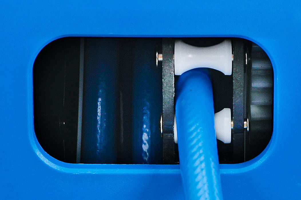 Druckluftschlauch mit Aufroller | automatisch | 10 m + 1,5 m Zuleitung | 180° schenkbar | Schlauchaufroller | Druckluftschlauchtrommel