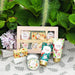 Duftkerze Handcreme Geschenkset Frauen, 4 tlg. Pfingstrosenduft Geschenkbox, Duftkeze, Handcreme, Fußcreme, Seife, Geburtstagsgeschenk, Beautyset