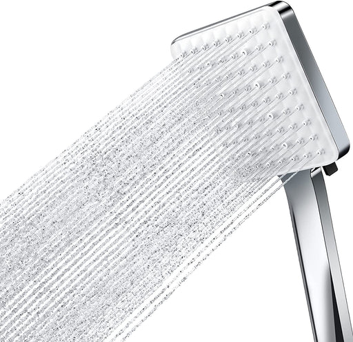 Duschkopf Stress Erhöhen mit 6 Strahlarten, Große Platte mit 72 Löchern sprühen Sie gleichmäßig Wasser, Universal Duschbrause für Baden und Spa