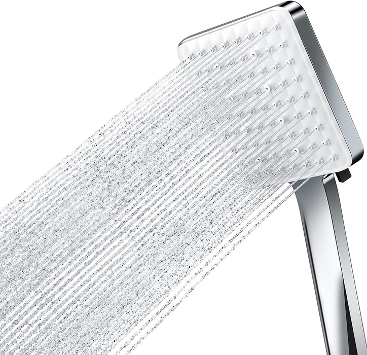 Duschkopf Stress Erhöhen mit 6 Strahlarten, Große Platte mit 72 Löchern sprühen Sie gleichmäßig Wasser, Universal Duschbrause für Baden und Spa