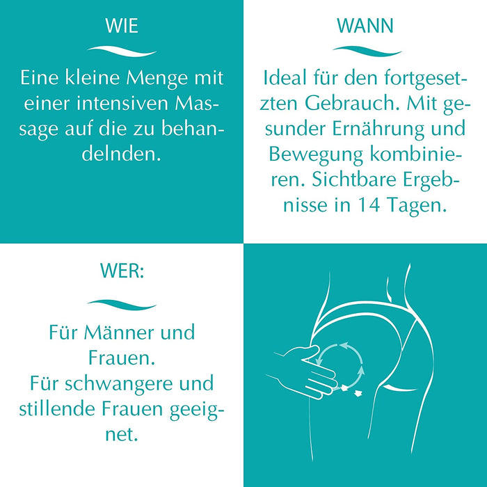 Anti-Cellulite-Creme Reduzierung, Strafft und umbaut Body Contour, Reduziert Cellulite und Orangenhaut Mehrfarbig, 200 ml