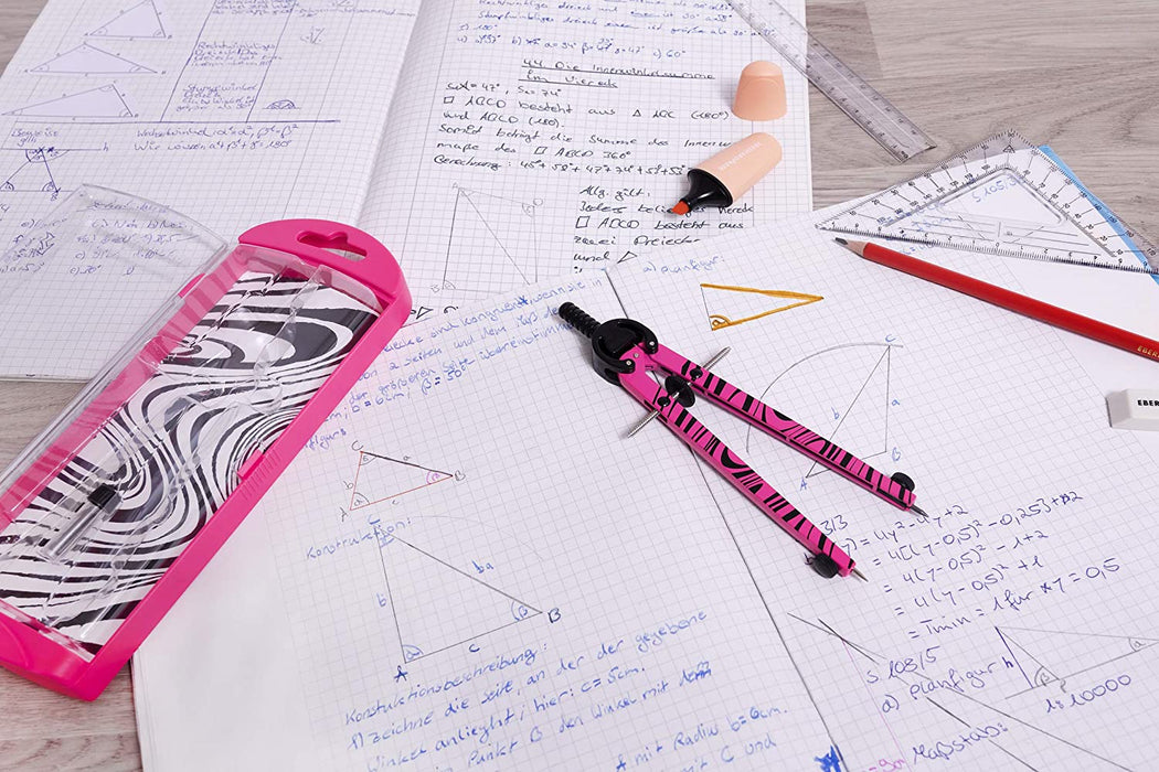 Eberhard Faber - Schnellverstellzirkel im Etui, Zirkel neon Pink 