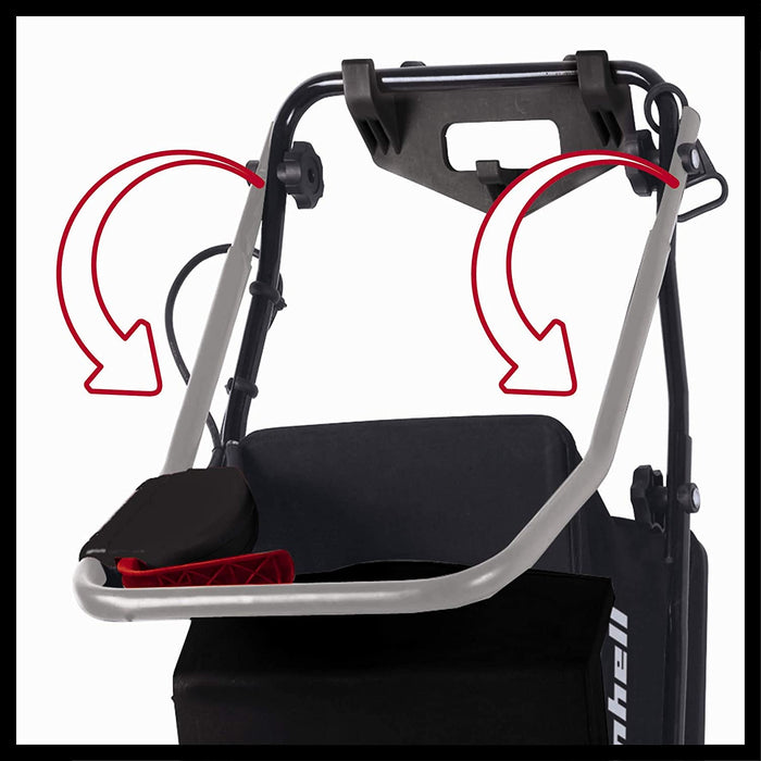 Einhell Elektro-Vertikutierer-Lüfter (1400 W, 33 cm Arbeitsbreite, 3-fach höhenverstellbar, 28 l, empfohlen für Flächen bis 400 m²), Schwarz Rot