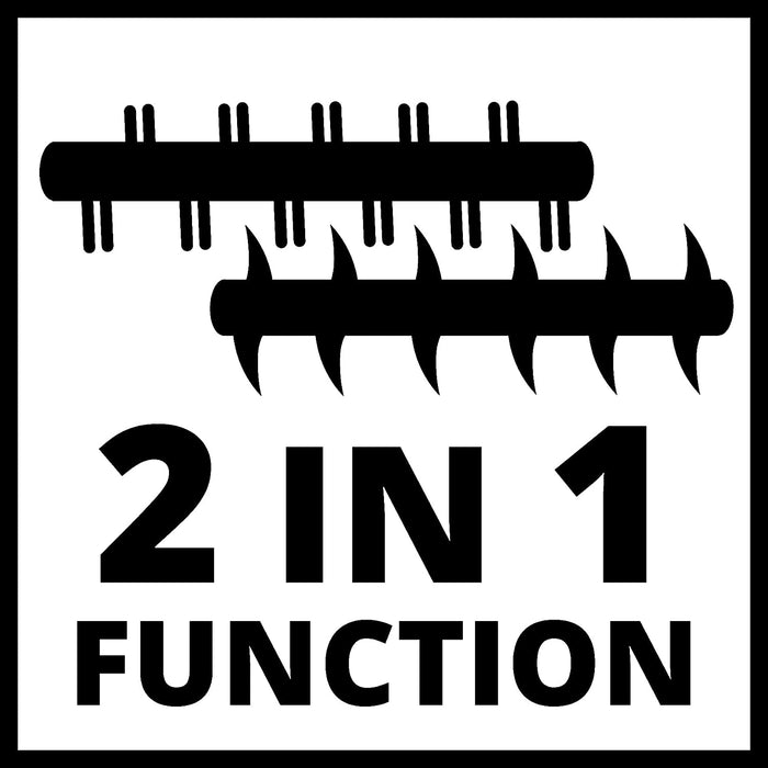 Einhell Elektro-Vertikutierer-Lüfter (1400 W, 33 cm Arbeitsbreite, 3-fach höhenverstellbar, 28 l, empfohlen für Flächen bis 400 m²), Schwarz Rot