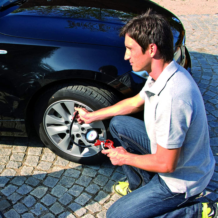 Einhell Kompressor (1100 W., max. 8 bar, 6 l-Tank, 185 l/min Ansaugleistung, Motordrehzahl 15000 min^-1, Druckminderer, Manometer, ölfrei)