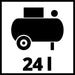 Einhell Kompressor (1500 W., max. 8 bar, 24 l-Tank, 165 l/min Ansaugleistung, Motordrehzahl 2850 min^-1, Druckminderer, Manometer, Ölschmierung)