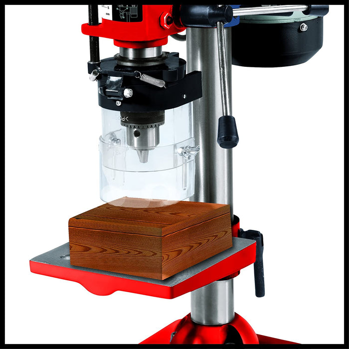 Einhell Säulenbohrmaschine (350 W, 580 - 2650 U./Min., 5-stufig anpassbare Drehzahl, dreiarmiges Bohrdrehkreuz, neig- und schwenkbarer)